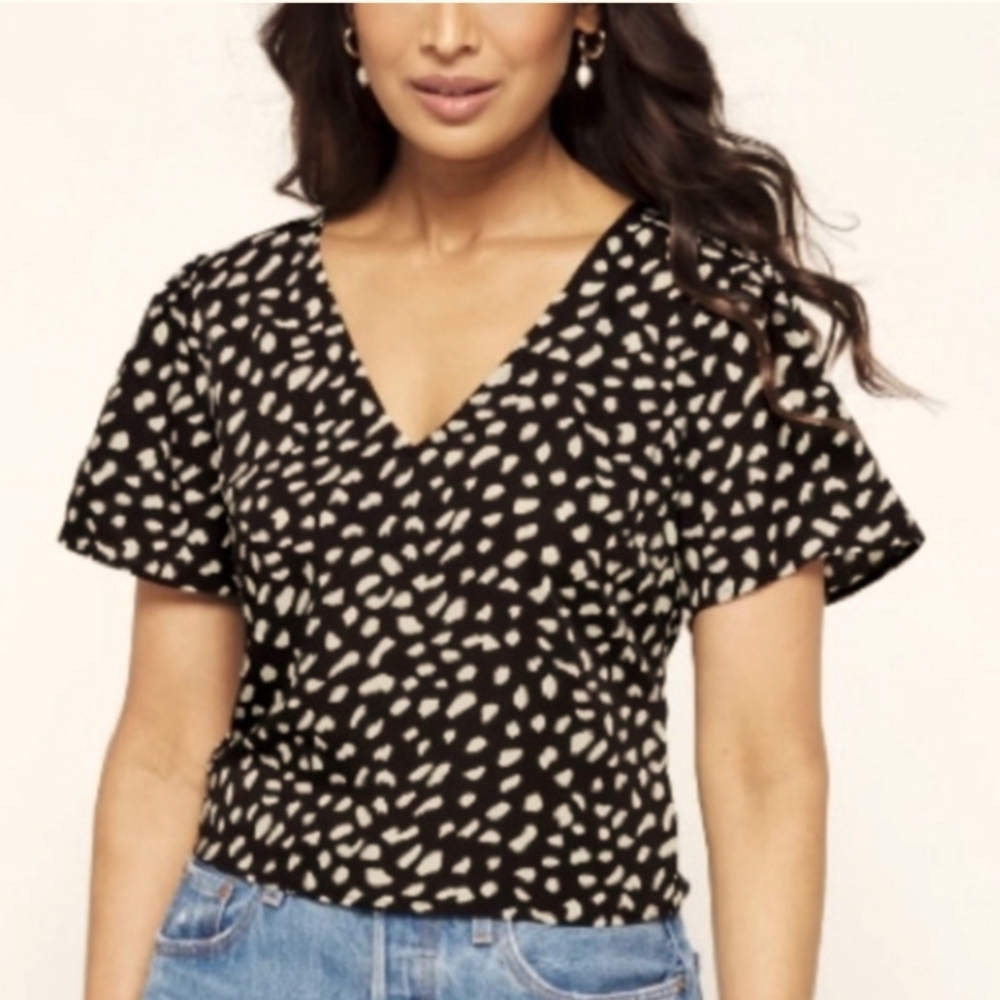 Lush Open Back Top | Black & White | Size M